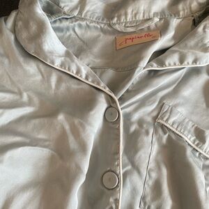 Papinelle Light Blue Silk Pajama Set